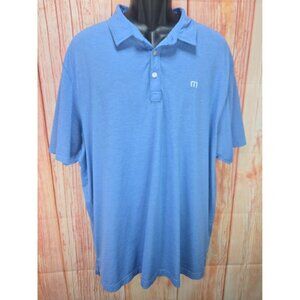 Travis Mathew Mens XXL Blue Polo Shirt Pima Cotton Blend